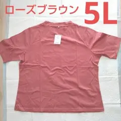 Tシャツ　ローズブラウン　5L　袖少し長め