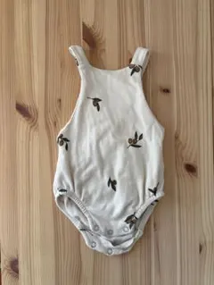 organic zoo オリーブ柄サロペット