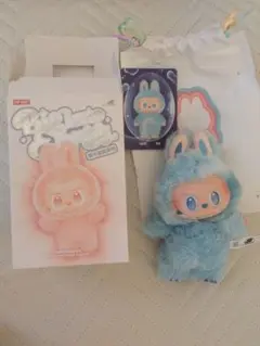 ラブブ 正規品 エナジー ぬいぐるみ マスコット ブルー 青