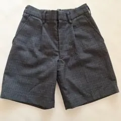 【フォーマル】グレー チェック柄 ハーフパンツ130