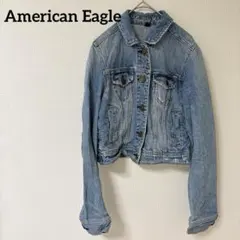 ヴィンテージ感✨American Eagle デニムジャケット　ライトブルー