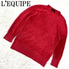 L'EQUIPE レキップ ハイネックニット レッド 40 B8653