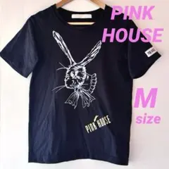 PINK HOUSE ピンクハウス 半袖Tシャツ M ブラック ウサギのサムネイル