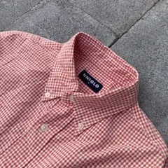 00's UNIQLO　紺タグ　シアサッカーシャツ　S y2k