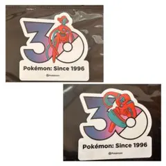ポケモン 30周年 韓国 ステッカー デオキシス 2種セット