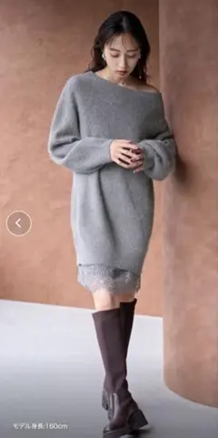 スナイデル　ニットセットキャミミニワンピース