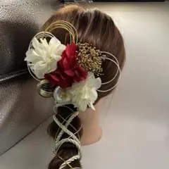髪飾り　水引　成人式　卒業式　結婚式　紐アレンジ　2