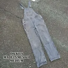 dickiesディッキーズ メキシコ製ブラックデニムジーンズオーバーオールつなぎ