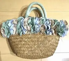 カシェリエ　可愛い♡ カラフル フリルカゴバッグのサムネイル