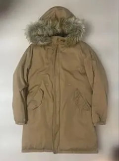 【coen】リバーシブルモッズコート　キャメル/ダークブラウンM