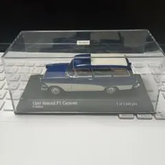 ミニチャンプ　1/43 オペル　レコード　P1 キャラバン　ブルー/ホワイト
