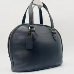 美品✨オールドコーチ 2way ハンドバッグ レザー 4410 ダークネイビー