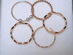 リング　フリーリング　指輪　ピンク　ピンクゴールド