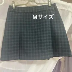 GU サイドプリーツチェックスカート　M
