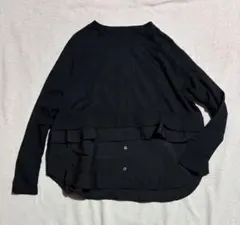 yoco Morimoto長袖カットソー 異素材レイヤードデザインS
