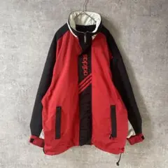 adidas ヴィンテージナイロンジャケット　マルチカラー　刺繍　デサント　XL