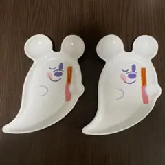 ディズニーハロウィン2025 ミッキー型皿 2枚セット