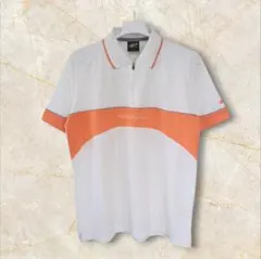 ​【美品】パラディーゾ ゴルフ ハーフジップ 半袖シャツ オレンジ Mサイズのサムネイル