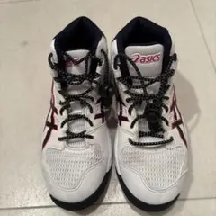 asics バスケットボールシューズ ホワイト×ネイビー 21.5cmのサムネイル