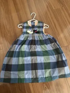 familiarチェック柄ワンピース