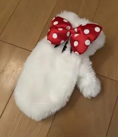 ミニーマウス ボアミトン 手袋 片方(ディズニーランド、ディズニーシー)