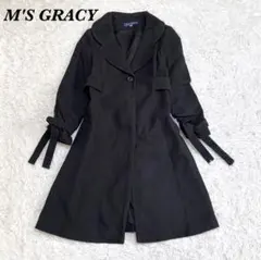 美品 M'S GRACY キルティングコート ロング丈 38 ブラックのサムネイル
