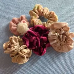 シュシュ 5個セット 多彩な色とデザイン