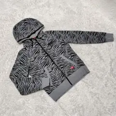 ナイキ　NIKE　パーカー　フルジップ　ゼブラ柄　アニマル柄　裏起毛　S