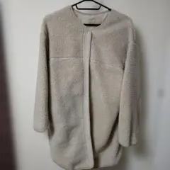 イーザッカマニアストアーズ　アイボリー ボアジャケット　フリーサイズ