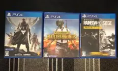 PS4 ゲーム3本セット Destiny PUBG レインボーシックス