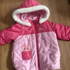 ミキハウス　ウサギ刺繍付きピンクアウター 95cm未満
