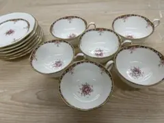 NARUMI ティーカップ＆ソーサー 6客セット 花柄 金彩