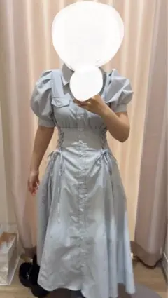 MAJESTIC LEGON サイドレースアップシャツワンピース Sサイズのサムネイル