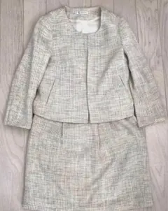 フォーマルスーツ　ロペピクニック　ツイード　入学式　入園式　ベージュ　上下
