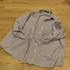 OFALO うす紫　ストライプ　シャツ