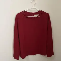 ワインレッド 長袖ブラウス