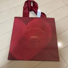 ジェラートピケ　ワインレッド　ホリデー　ショッパー　紙袋