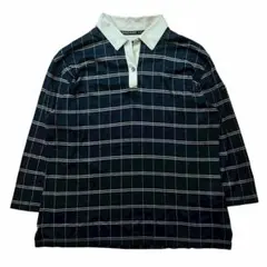 【BURBERRY GOLF】バーバリーゴルフ ラガーシャツ チェック柄 (S)のサムネイル