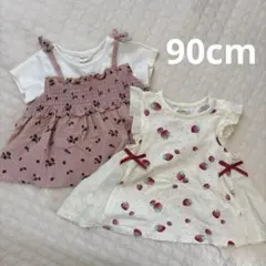 半袖Tシャツ 90cm いちご　トップス　春　夏