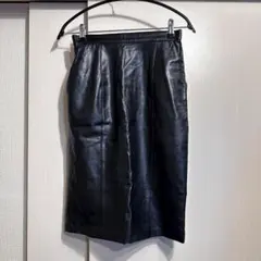 lamac　本革レザースカート　羊革　ブラウン　サイズ11　HR0576
