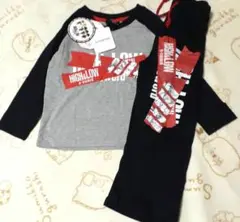 HIGH&LOW パジャマセット グレー・ブラック　110