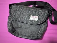 ⭐︎Harris Tweed ⭐︎ヘリンボーンメッセンジャーバッググレーのサムネイル