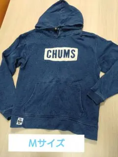 CHUMS チャムス デニムスウェット パーカー M ネイビー 美品のサムネイル