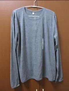 【3XL・未使用タグ付き】GU ソフトシアークルーネックT(長袖) グレイ