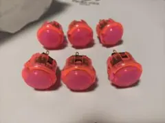 QANBA Gravity KS クリアピンク　静音ボタン6個 24mm
