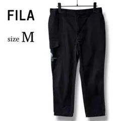 【美品】FILA メンズパンツ M ブラック カーゴポケット ロゴ刺繍 ゴルフのサムネイル