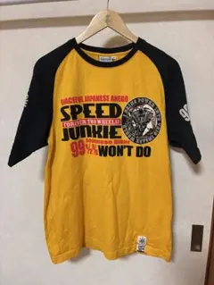 【PEAK'D YELLOW】 バイカー Tシャツ イエロー 　Lサイズ相当のサムネイル