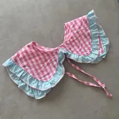 moimoi チェックつけ襟　Sサイズ
