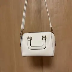 ホワイト ショルダーバッグ 合成皮革