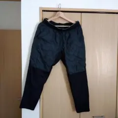 ストレッチキルティングパンツ ブラック/グレーカーキカラー ワークマンLサイズ